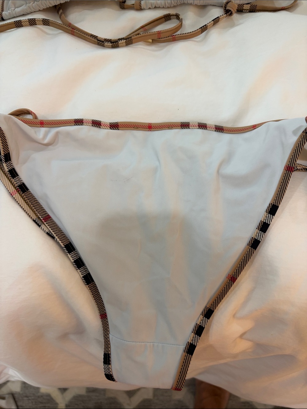 Burberry Beige Bikini with Nova Check Trim - Picture 4 of 7